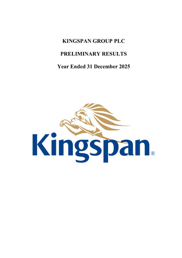 Thumbnail Kingspan Group Financial Report 2025