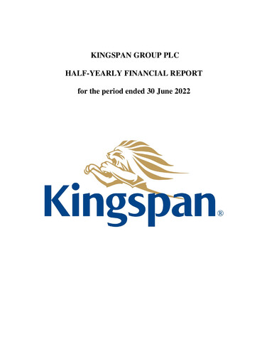 Thumbnail Kingspan Group Half-year Report 2022-h1
