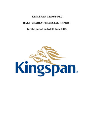 Thumbnail Kingspan Group Half-year Report 2025-h1