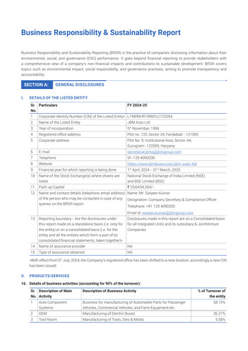 Thumbnail JBM Auto ESG Report 2024-2025
