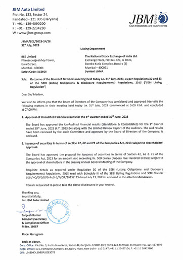 Thumbnail JBM Auto Quarterly Report 2023-q1