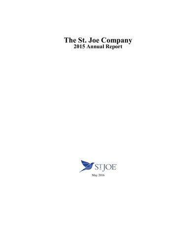 Thumbnail St. Joe Company
 Annual Report 2015