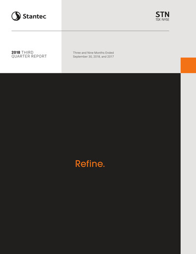 Thumbnail Stantec Quarterly Report 2018-q3