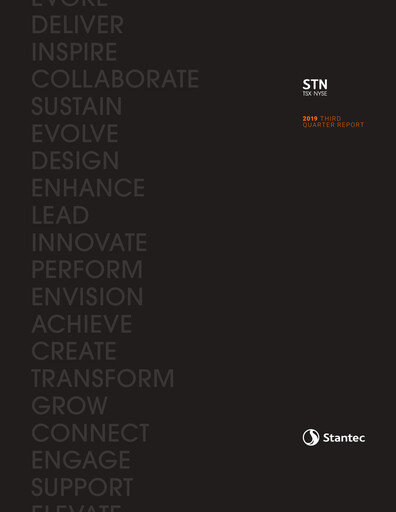 Thumbnail Stantec Quarterly Report 2019-q3