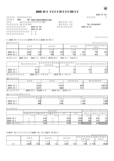 Thumbnail Imagineer Financial Statement fy2020