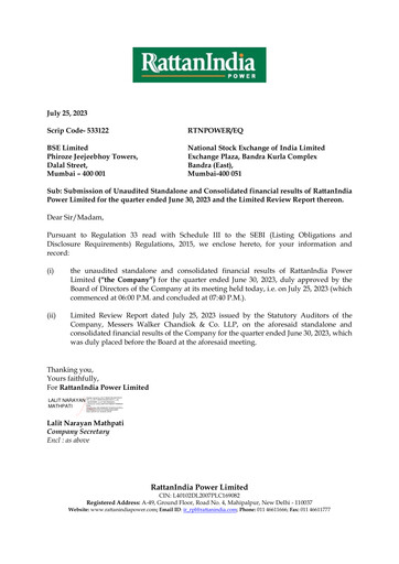 Vorschaubild RattanIndia Power Quartalsbericht 2023-q1