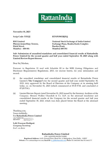 Vorschaubild RattanIndia Power Quartalsbericht 2023-q2