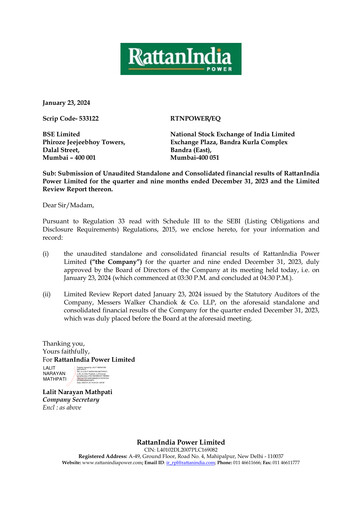 Vorschaubild RattanIndia Power Quartalsbericht 2023-q3