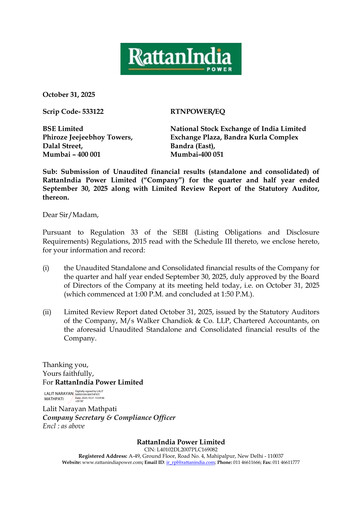 Vorschaubild RattanIndia Power Quartalsbericht 2025-q2