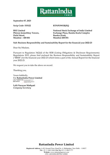 Thumbnail RattanIndia Power Sustainability Report 2022-2023