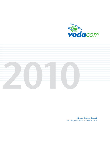 Miniature Vodacom
 Rapport annuel 2010