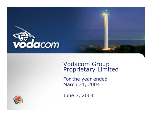 Thumbnail Vodacom
 Financial Statement 2004