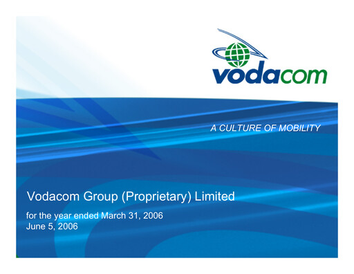 Thumbnail Vodacom
 Financial Statement 2006