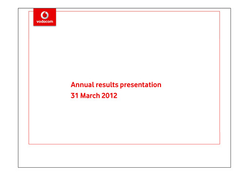 Thumbnail Vodacom
 Financial Statement 2012
