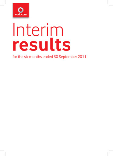 Thumbnail Vodacom
 Half-year Report 2011-h1