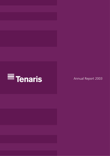 Thumbnail Tenaris Annual Report 2003