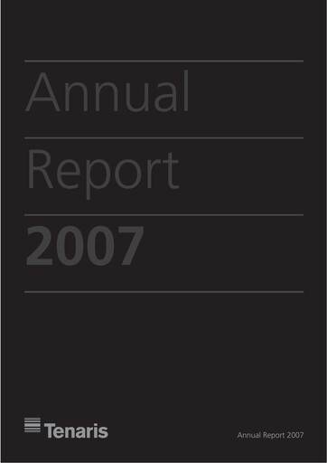Thumbnail Tenaris Annual Report 2007