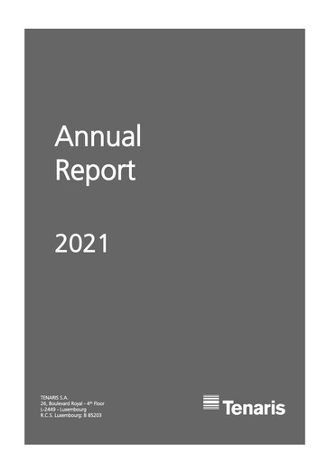 Thumbnail Tenaris Annual Report 2021