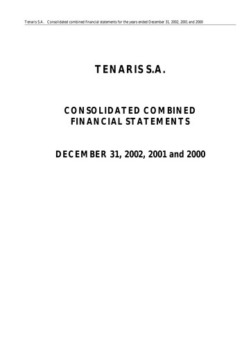 Thumbnail Tenaris Financial Statement 2002