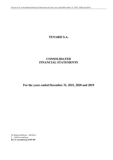 Thumbnail Tenaris Financial Statement 2021
