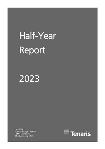 Miniature Tenaris Rapport semestriel 2023-h1