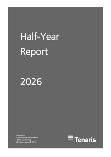 Thumbnail Tenaris Half-year Report 2026-h1