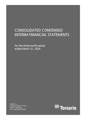 Thumbnail Tenaris Quarterly Report 2024-q1