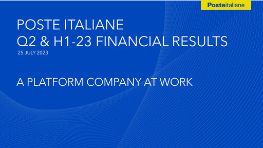 Miniature Poste Italiane
 Rapport semestriel 2023-h1