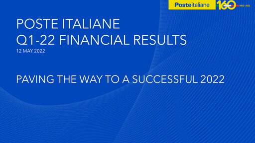 Miniature Poste Italiane
 Rapport trimestriel 2022-q1