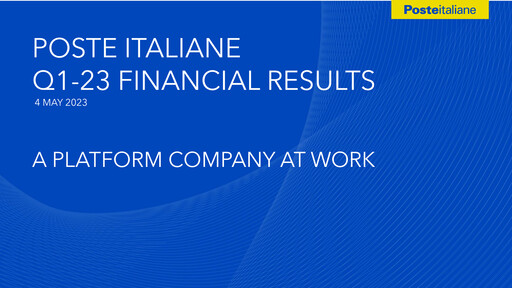 Miniature Poste Italiane
 Rapport trimestriel 2023-q1