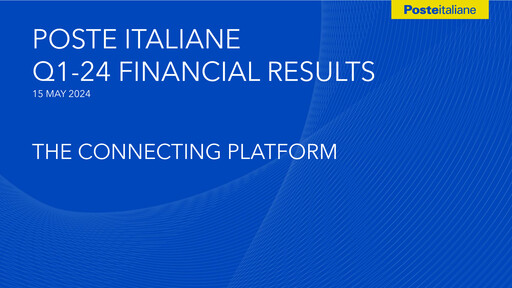 Miniature Poste Italiane
 Rapport trimestriel 2024-q1