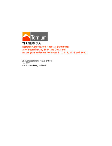 Thumbnail Ternium
 Financial Statement 2014