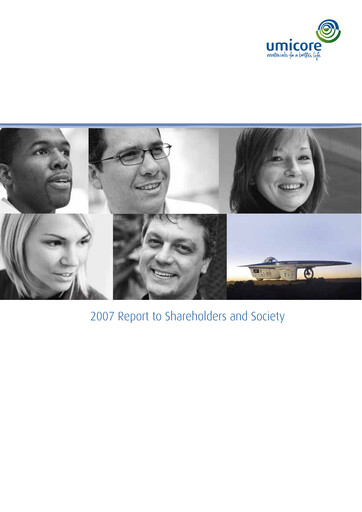 Miniature Umicore Rapport annuel 2007