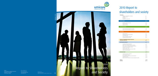 Miniature Umicore Rapport annuel 2010