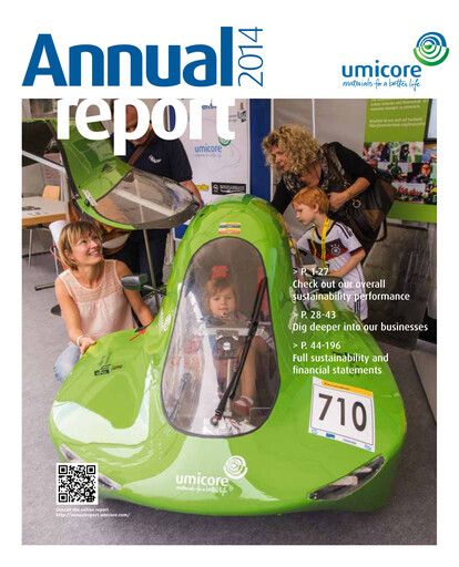 Miniature Umicore Rapport annuel 2014