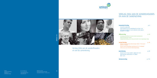 Thumbnail Umicore Annual Report 2006