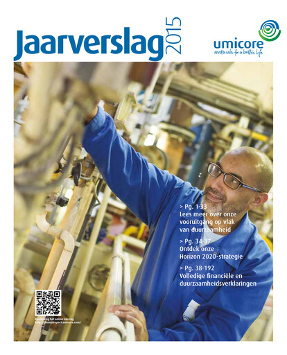 Thumbnail Umicore Annual Report 2015