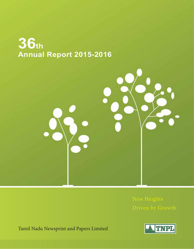 Thumbnail Tamil Nadu Newsprint and Papers Limited
 Annual Report 2015-2016