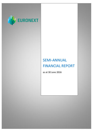 Thumbnail Euronext Half-year Report 2016-h1