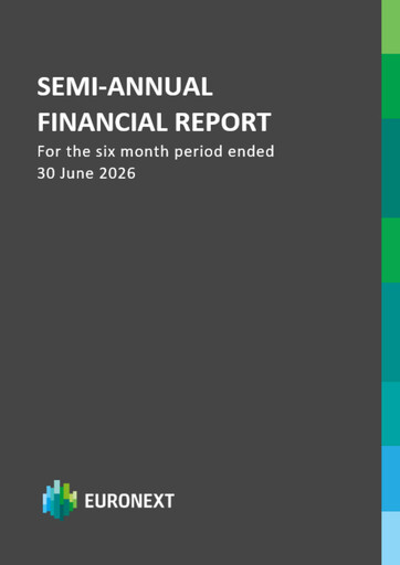 Miniature Euronext Rapport semestriel 2026-h1
