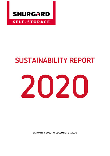 Thumbnail Shurgard Self Storage Sustainability Report 2020