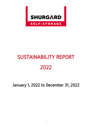 Thumbnail Shurgard Self Storage Sustainability Report 2022