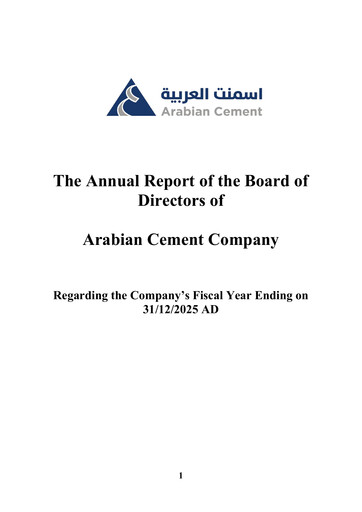 Thumbnail Arabian Cement Company Annual Report 2025