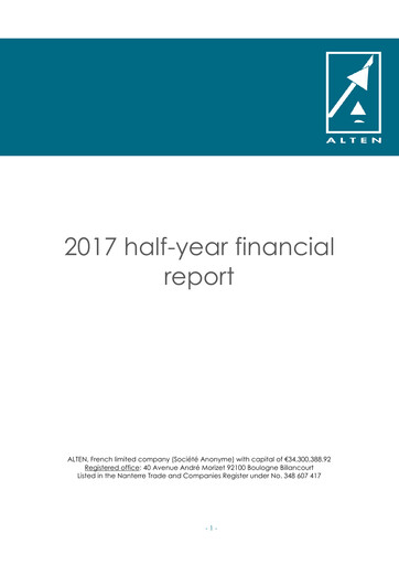 Thumbnail ALTEN Half-year Report 2017-h1