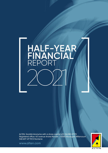 Thumbnail ALTEN Half-year Report 2021-h1