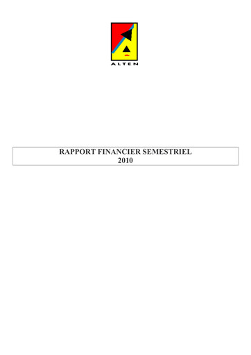 Thumbnail ALTEN Half-year Report 2010-h1