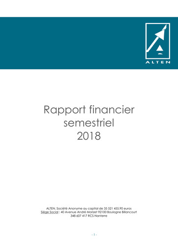 Thumbnail ALTEN Half-year Report 2018-h1