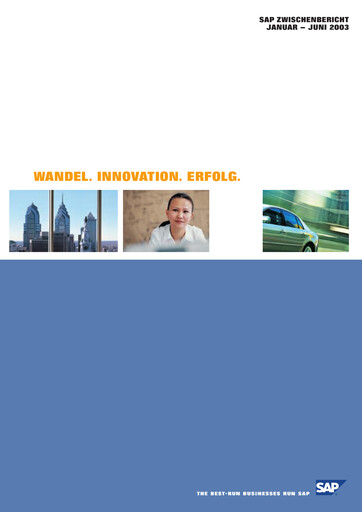 Thumbnail SAP Half-year Report 2003-h1