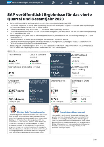 Vorschaubild SAP Quartalsbericht 2023-q4