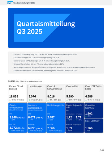 Vorschaubild SAP Quartalsbericht 2025-q3